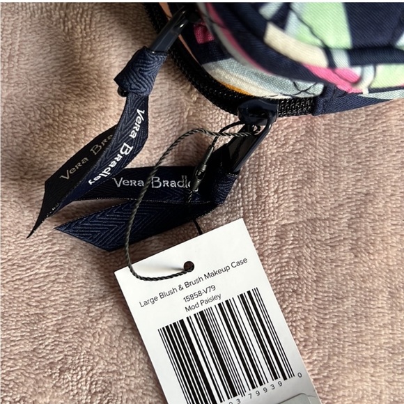 NWT $75 Vera Bradley Large Blush & Brush Makeup Case Mod Paisley - Picture 7 of 9